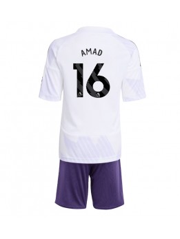 Detské Futbalové oblečenie Manchester United Amad Diallo #16 2025-26 Krátky Rukáv - Preč (+ trenírky)